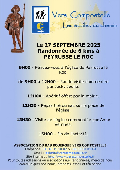 Information rando etoile du 27/09/2025